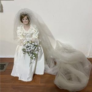 Princess Diana bride doll and Prince Charles doll